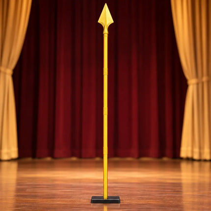 Foldable Plastic Bhala – 66 Inch Golden Costume Spear fancydresswale.com