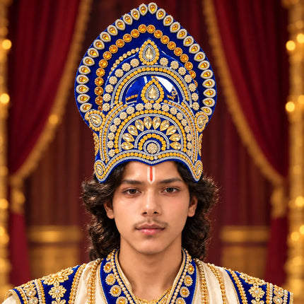 Full Size Traditional Mukut Crown for Ramleela & Mythological Costumes fancydresswale.com