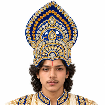 Full Size Traditional Mukut Crown for Ramleela & Mythological Costumes fancydresswale.com
