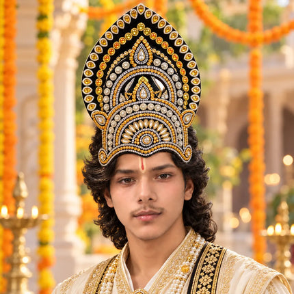 Full Size Traditional Mukut Crown for Ramleela & Mythological Costumes fancydresswale.com
