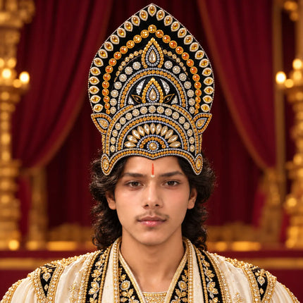 Full Size Traditional Mukut Crown for Ramleela & Mythological Costumes fancydresswale.com
