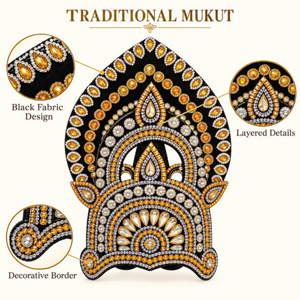 Full Size Traditional Mukut Crown for Ramleela & Mythological Costumes fancydresswale.com