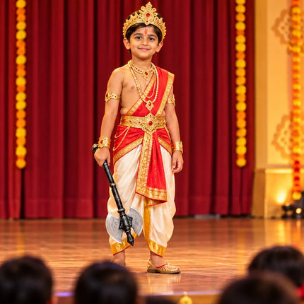 Ganesh-inspired stage costume styling with Ganesh Pharsa