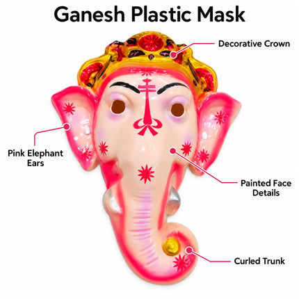 Ganesh Plastic Plain Mask – Fancy Dress Costume Accessory fancydresswale.com