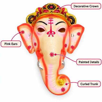 Ganesh Plastic Plain Mask – Fancy Dress Costume Accessory fancydresswale.com
