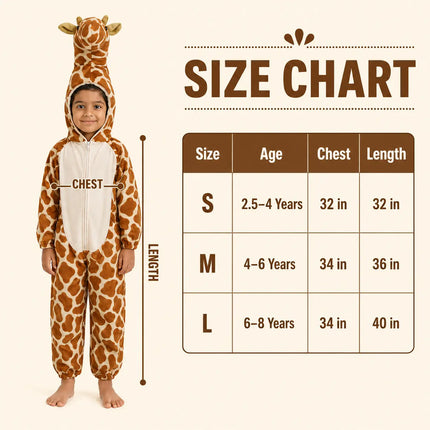 Giraffe Fancy Dress Costume for Kids – Animal Costume for Boys & Girls Fancydresswale