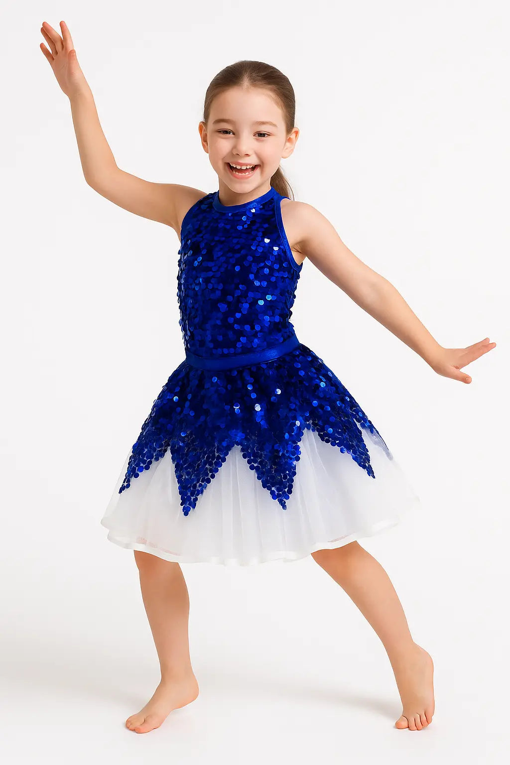 Western Dance Dress Girls Blue Sequin - Sparkly Costume fancydresswale.com Western Dance Dress Girls Blue Sequin - Sparkly Costume fancydresswale.com