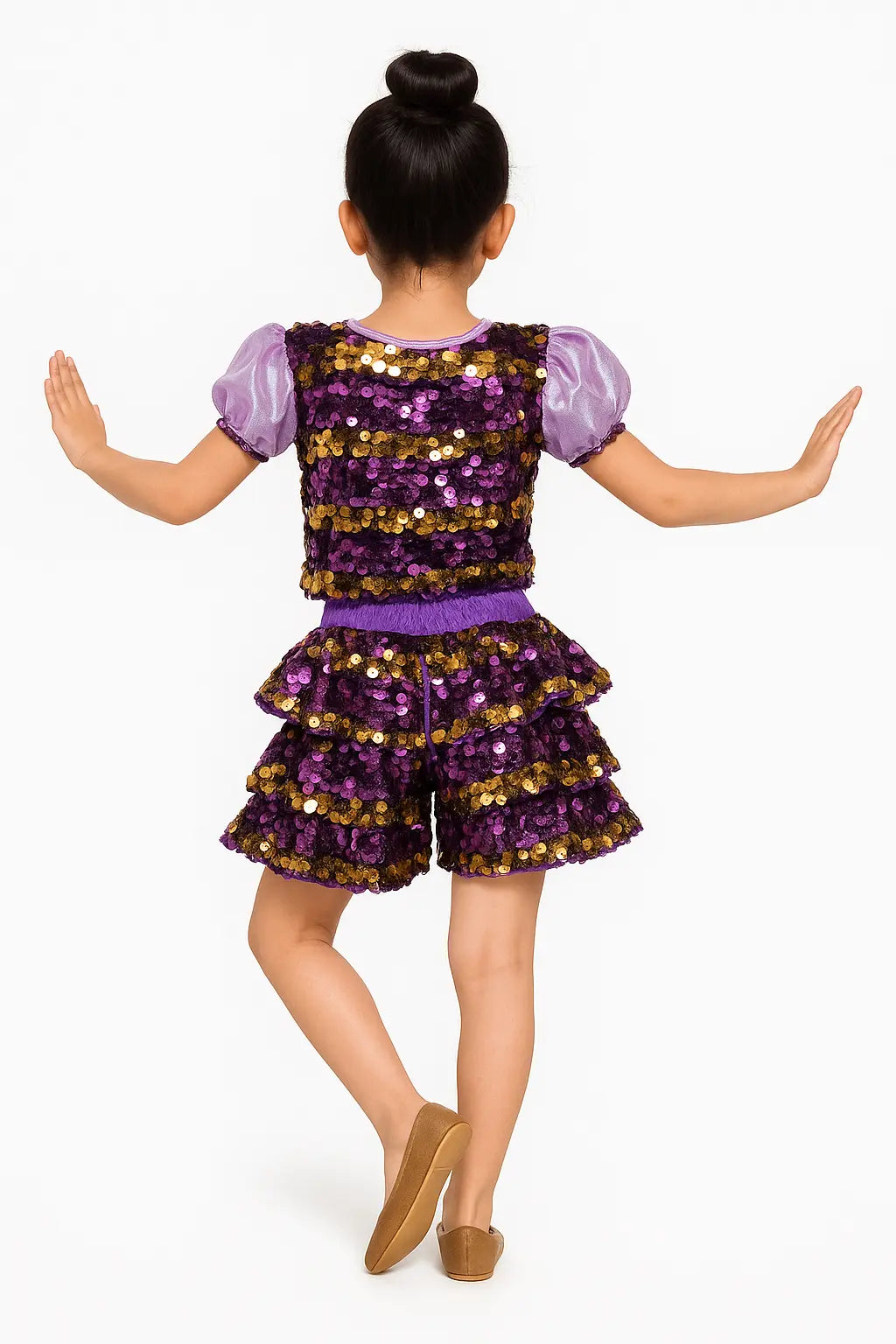 western dance dress Girls Purple & Gold Sequin Western Dance Dress western dance dress Girls Purple & Gold Sequin Western Dance Dress