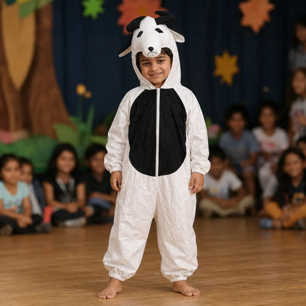 Goat Animal Costume Jumpsuit with Horns & Ears Hood fancydresswale.com