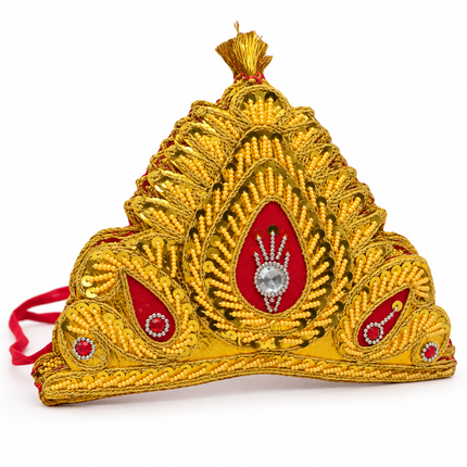 Royal Golden Mukut Crown for Adults – Set of 12