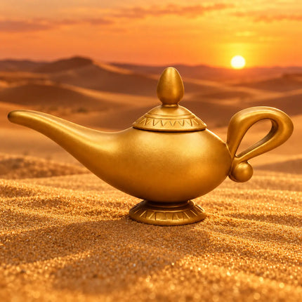 Golden Chirag Magic Lamp Prop for Aladdin Fancy Dress & Stage Performances fancydresswale.com