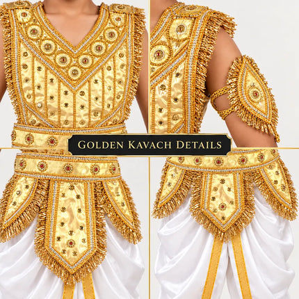 Golden kavach close-up details