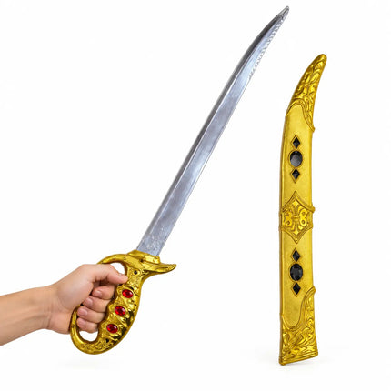 Alternate view of Golden Talwaar and matching sheath