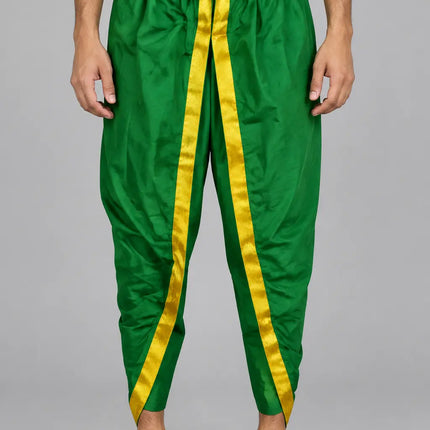 AI adult model green dhoti worn hero view