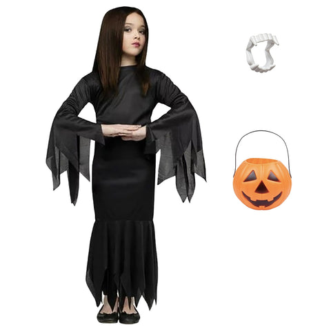 FancyDressWale halloween dress for Girls and Boys pumpkin witch ghost theme costume party Black Witch