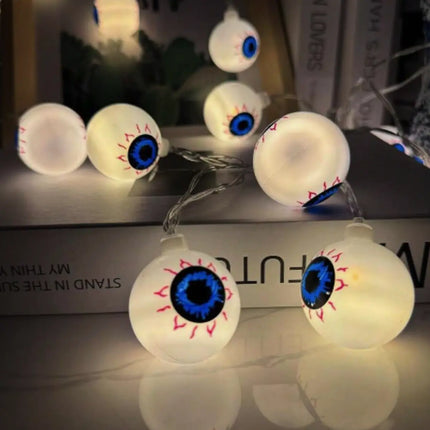 Halloween LED String Lights Pumpkin, Ghost, Eyeball, Cat, Skull, and Spider LED Decorations for Indoor & Outdoor Halloween Decor (Eyeball) Fancydresswale