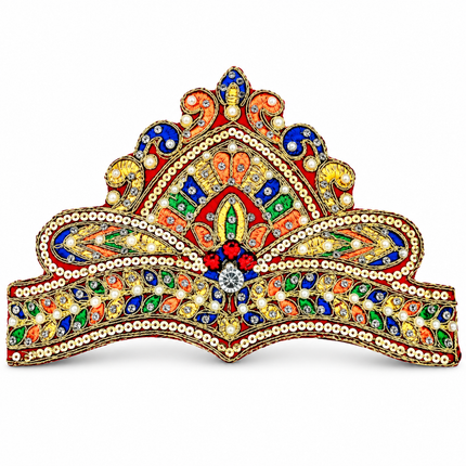 Multicolor Handmade Floral Mukut Crown for Kids – Pack of 6