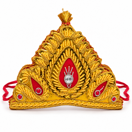 Royal Golden Mukut Crown for Adults – Set of 12