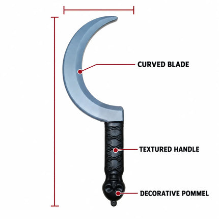 Hasiya Costume Prop | Curved Sickle for Fancy Dress & Stage Plays fancydresswale.com