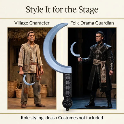 Hasiya stage styling ideas for village characters and folk-drama guardians