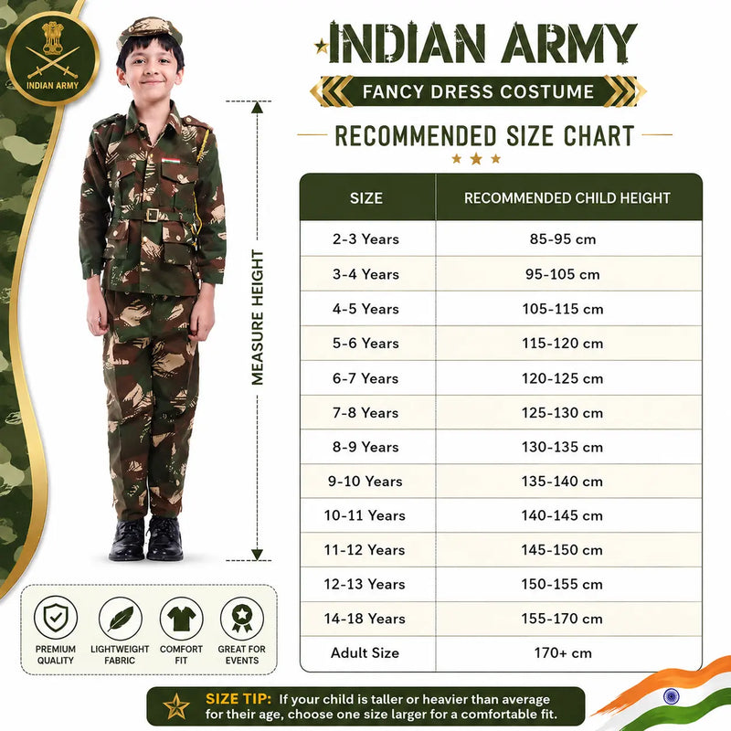 Indian Army dress for Fancy dress competitions Fancydresswale