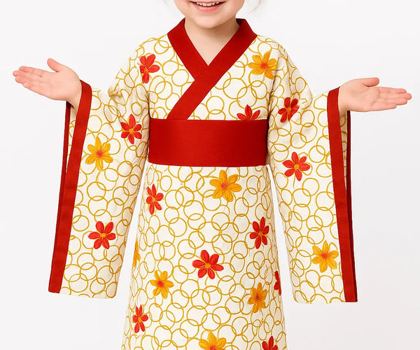 Kimono Dress for Girls japanese traditional female costume –  fancydresswale.com