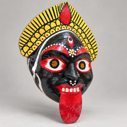 Three-quarter view of Kali Mask crown and tongue