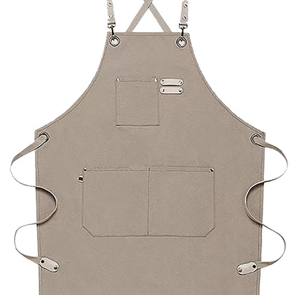 Chef Aprons Canvas Cross Back Premium : Stylish Unisex Design with Spacious Pockets fancydresswale.com