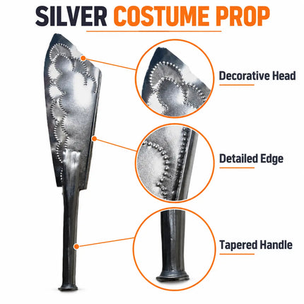 Khanda Steel Costume Prop for Fancy Dress & Ramleela fancydresswale.com