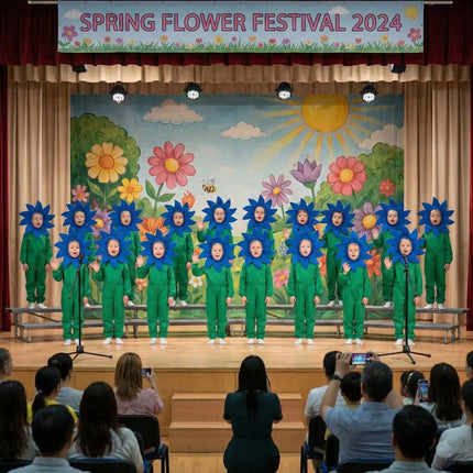 Kids Flower Costume Headgear Blue Petal Fancy Dress for School Functions & Theme Parties (Copy) fancydresswale.com