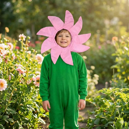 Kids Flower Costume Headgear Pink Petal Fancy Dress for School Functions & Theme Parties fancydresswale.com
