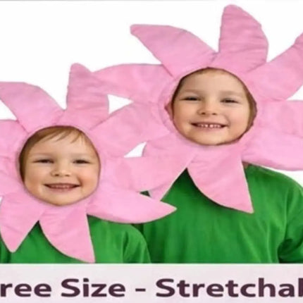 Kids Flower Costume Headgear Pink Petal Fancy Dress for School Functions & Theme Parties fancydresswale.com