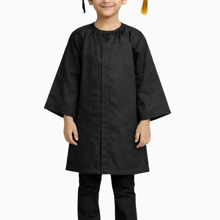 Kids Graduation Costume Set – Black Convocation Gown with Cap & Yellow Stole | School Graduation Dress for Boys & Girls | Fancy Dress Costume (3-8 Years) Fancydresswale