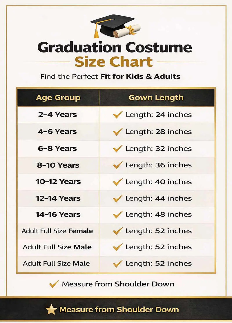 Kids Graduation Costume Set – Black Convocation Gown with Cap & Yellow Stole | School Graduation Dress for Boys & Girls | Fancy Dress Costume (3-8 Years) Fancydresswale