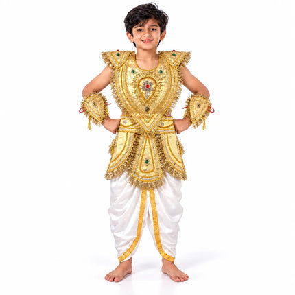 Kids Kavach & Dhoti Costume Set (4–7 Years) - Gold or Silver fancydresswale.com
