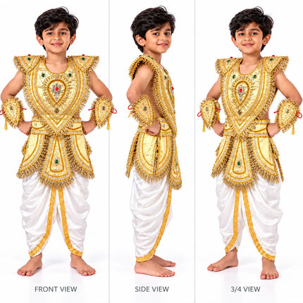 Kids Kavach & Dhoti Costume Set (4–7 Years) - Gold or Silver fancydresswale.com