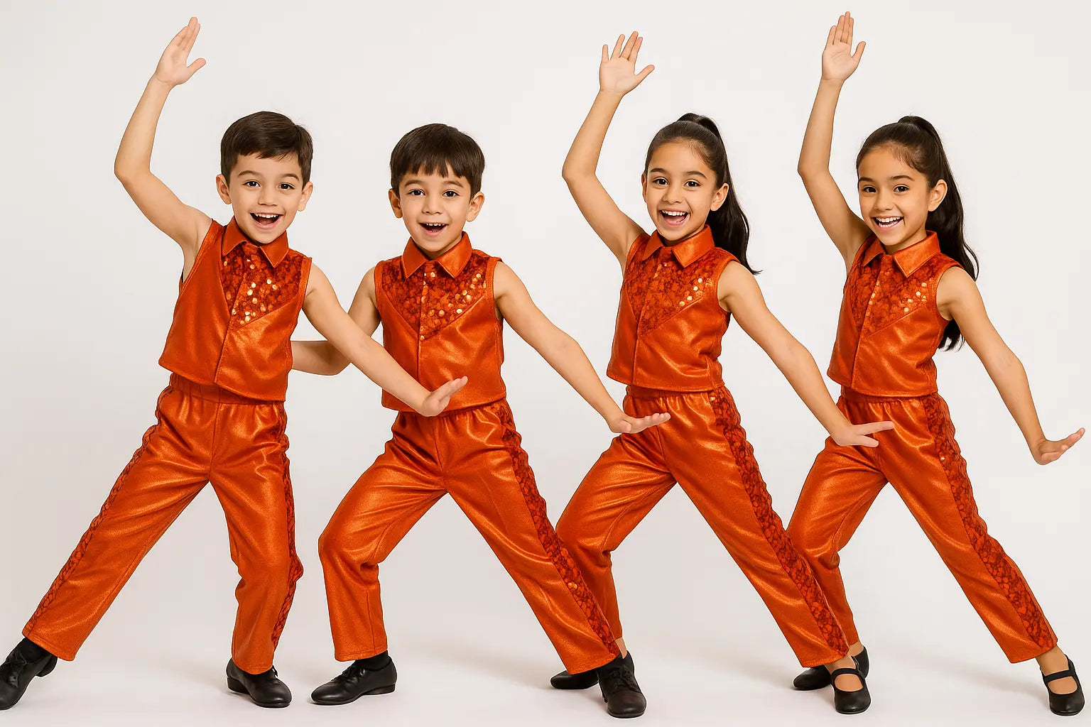 Kids Shiny Orange western dance dress Dance Costume – Sequins Stage  Performance Dress – fancydresswale.com