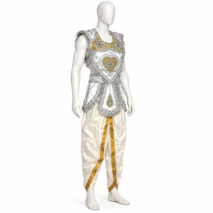 Kavach and dhoti costume angled mannequin view