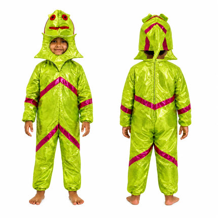 Kids Starfish Fancy Dress Costume – Cute Yellow & Red Sea Animal Jumpsuit with Attached Hood fancydresswale.com