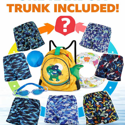 Kids Swimming Kit Set (3–8 Years) – Swim Bag with Cap, Goggles, Shorts & Inflatable Ring – Beach & Pool Combo Pack fancydresswale.com