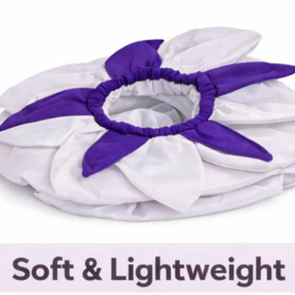 Kids White & Purple Flower Fancy Dress Costume | Flower Head Cutout with Green Jumpsuit for School Functions & Fancy Dress Competitions (Ages 2–10) fancydresswale.com