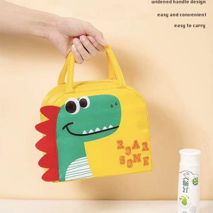 Lunch Box Insulated Bag Soft Leakproof Lunch Bag for Kids Men Women, Durable Thermal Lunch Pail for School Work Office | Fit 6 Cans- Blue Dinosaur Fancydresswale