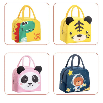 Lunch Box Insulated Bag Soft Leakproof Lunch Bag for Kids Men Women, Durable Thermal Lunch Pail for School Work Office | Fit 6 Cans- Blue Dinosaur Fancydresswale