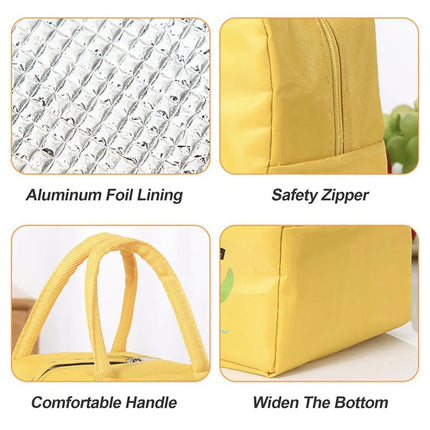 Lunch Box Insulated Bag Soft Leakproof Lunch Bag for Kids Men Women, Durable Thermal Lunch Pail for School Work Office | Fit 6 Cans-Blue Hippo Fancydresswale