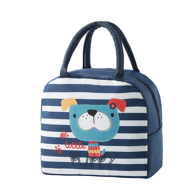 Lunch Box Insulated Bag Soft Leakproof Lunch Bag for Kids Men Women, Durable Thermal Lunch Pail for School Work Office | Fit 6 Cans-Puppy Fancydresswale