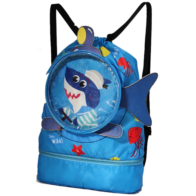 Children's swimming bag portable storage bag cute cartoon Waterproof Backpack Fancydresswale