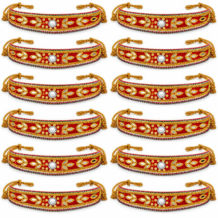 Moti Belt Small – Traditional Mirror Work Kamar Belt (Pack of 12) fancydresswale.com