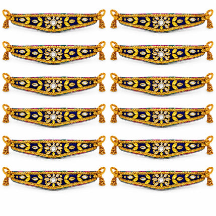 Moti Belt Small – Traditional Mirror Work Kamar Belt (Pack of 12) fancydresswale.com