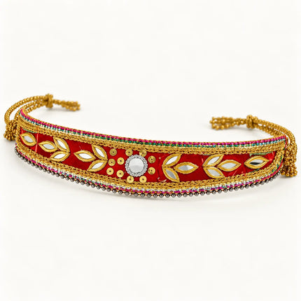 Moti Belt Small – Traditional Mirror Work Kamar Belt fancydresswale.com