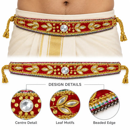 Moti Belt Small – Traditional Mirror Work Kamar Belt fancydresswale.com